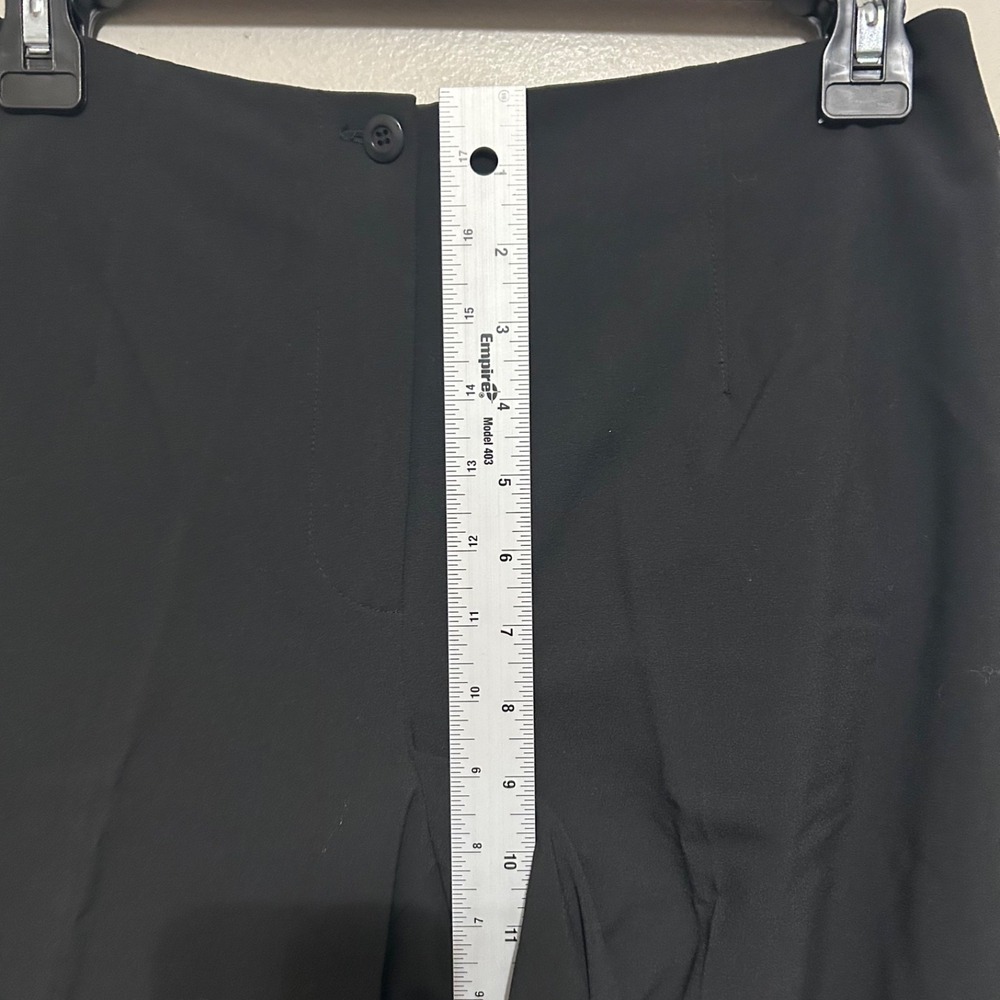 Talbots Womens Pants 4P Black Wide Leg Crop Career Trouser Quiet Luxury Business - Picture 7 of 9